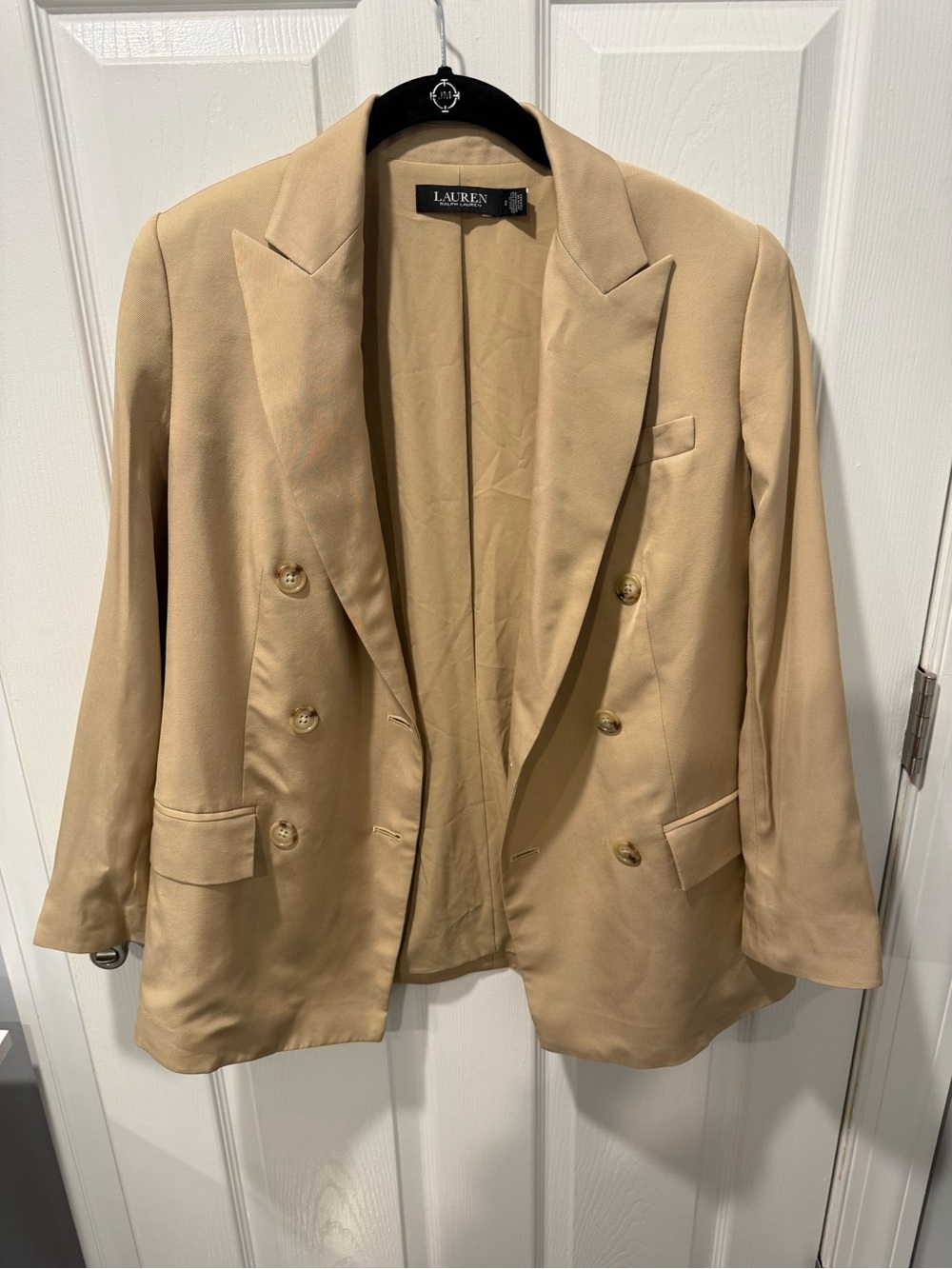 Ralph Lauren Beige Double-Breasted Blazer